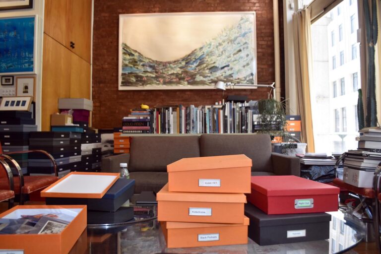 Nello studio di Peter J. Cohen, New York. Photo Manuela De Leonardis.